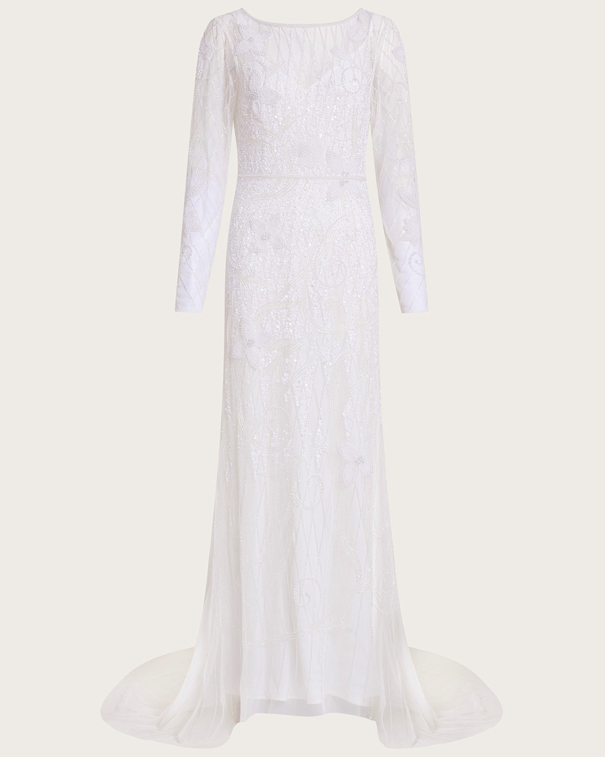 Monsoon Alexa Beaded Bridal Dress Viscose