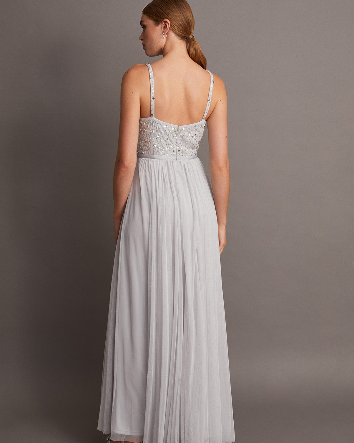 Monsoon Autumn Embellished Maxi Dress in Recycled Polyester Viscose