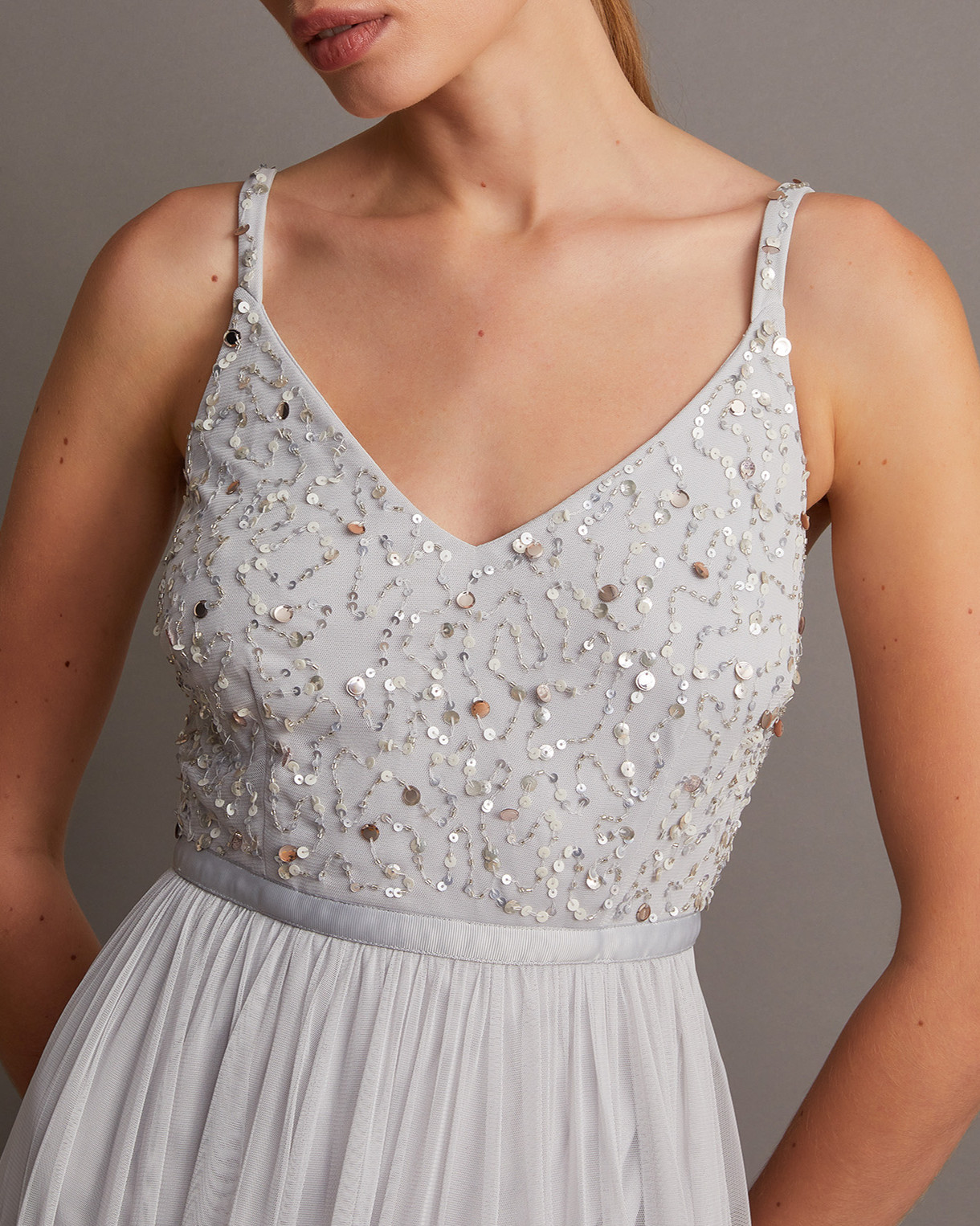 Monsoon Autumn Embellished Maxi Dress in Recycled Polyester Viscose