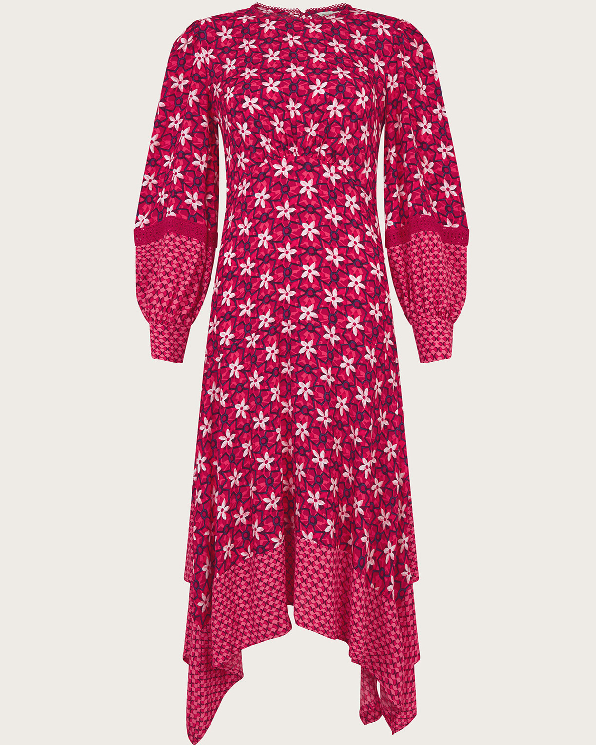 Monsoon Clover Floral Dress Viscose