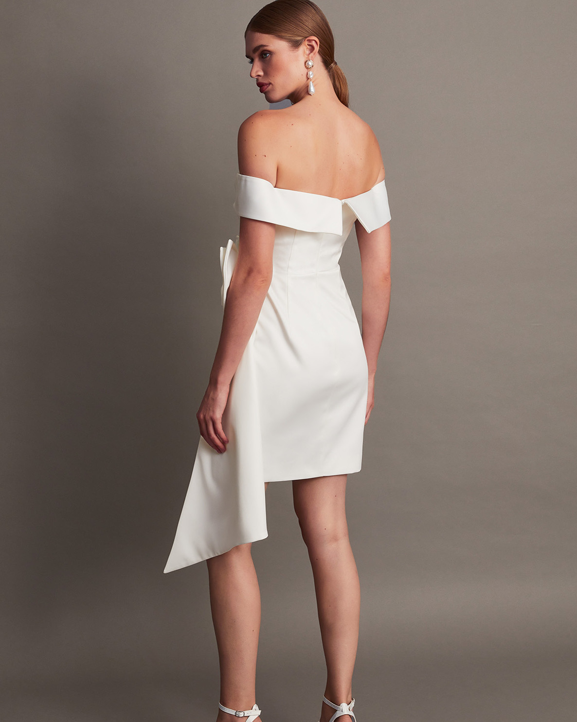 Monsoon Enrique Off-Shoulder Bridal Dress Viscose