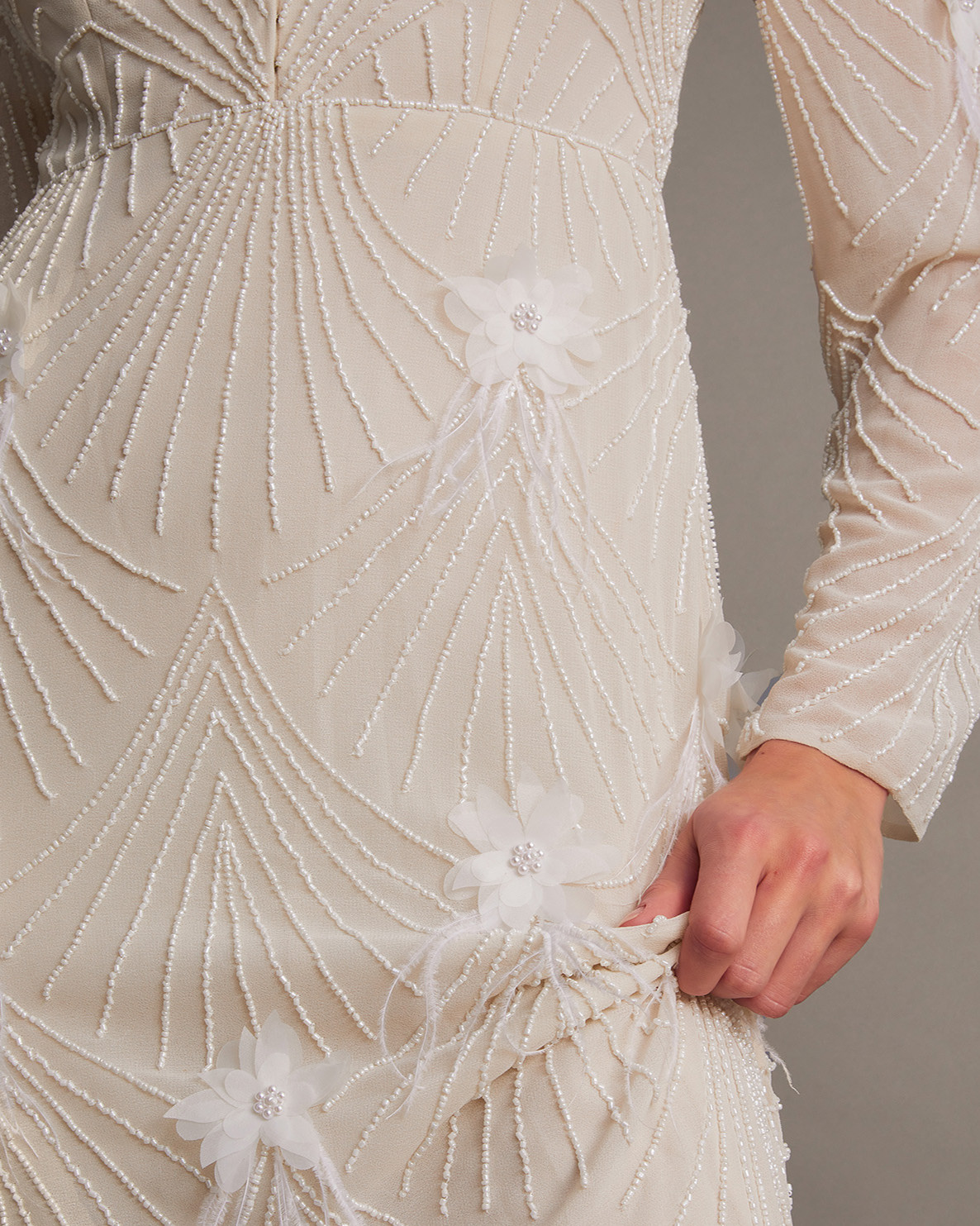 Monsoon Florence Embellished Bridal Dress Viscose