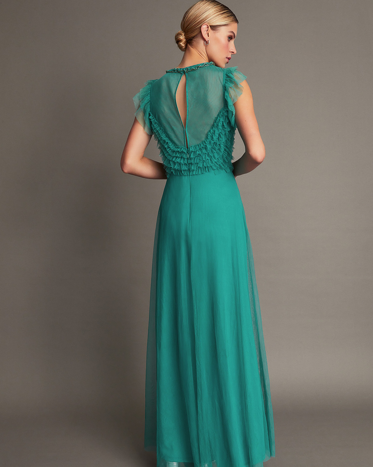 Monsoon Irina Hand-Embellished Maxi Dress Viscose