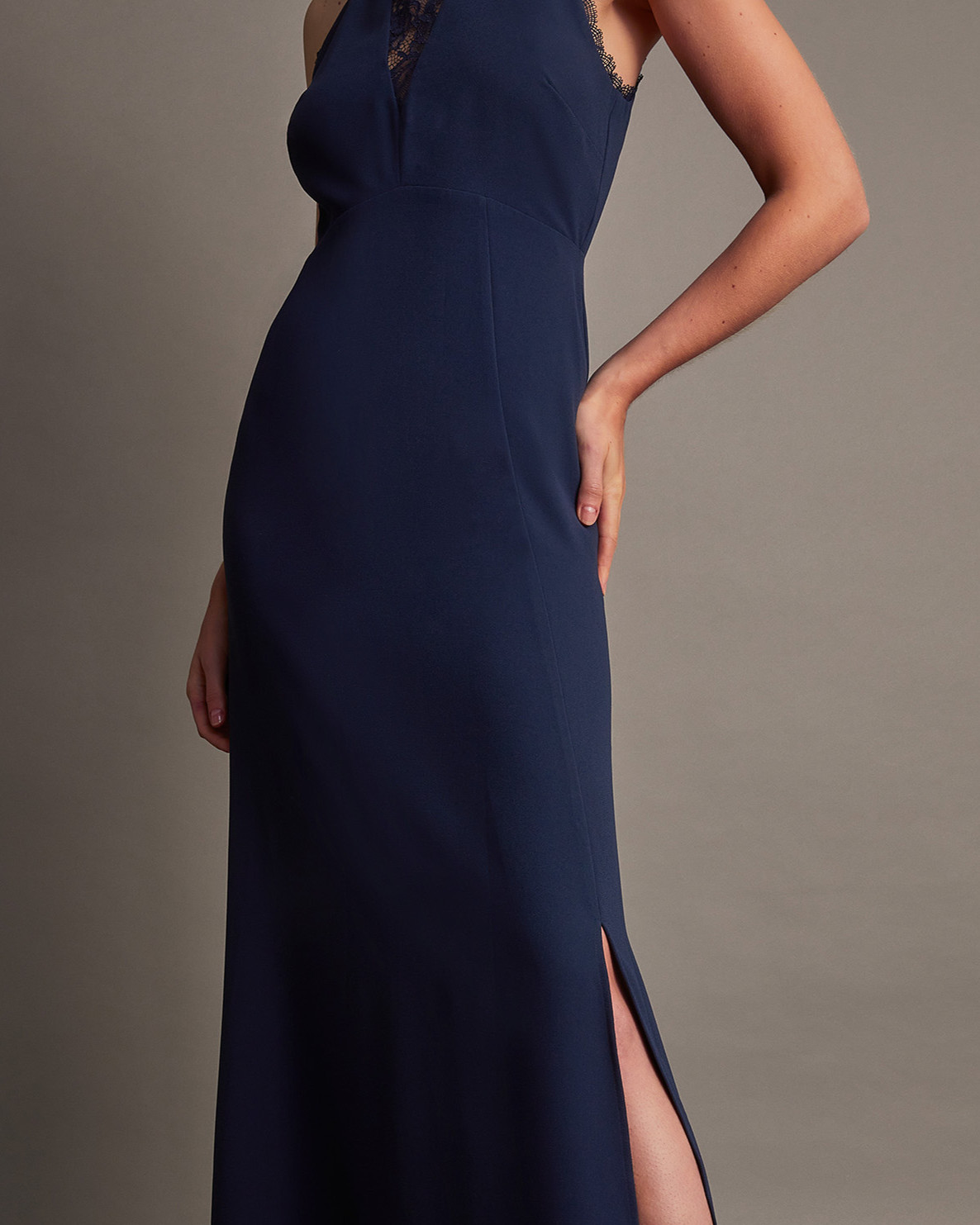 Monsoon Jackie Lace Halter Dress Viscose