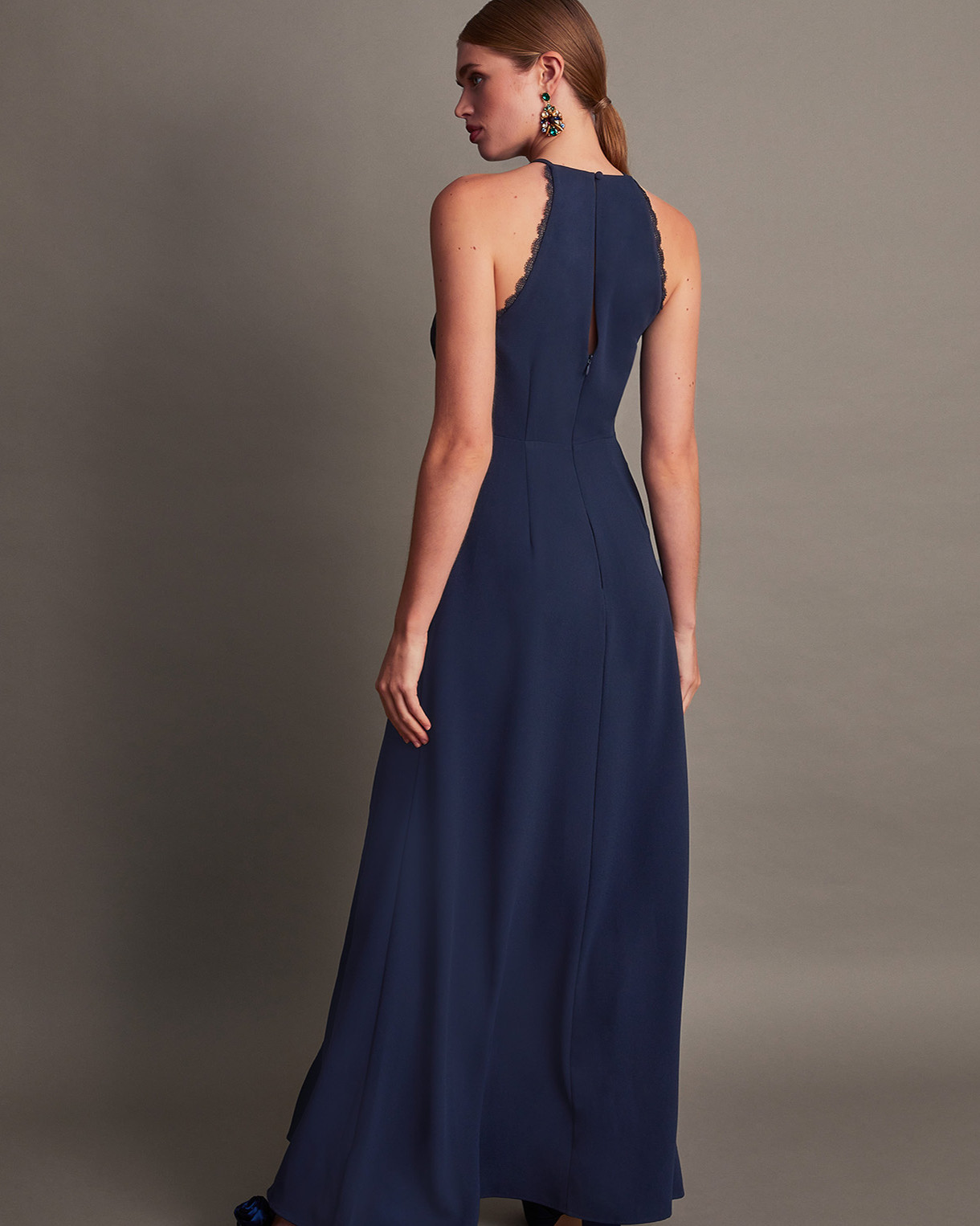 Monsoon Jackie Lace Halter Dress Viscose