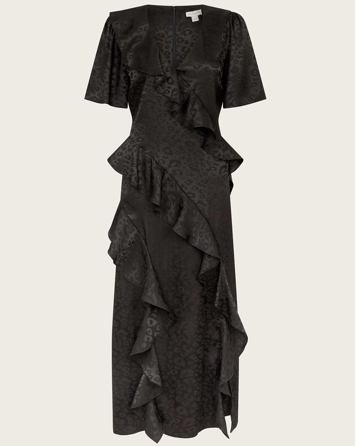 Monsoon Luna Satin Dress Viscose