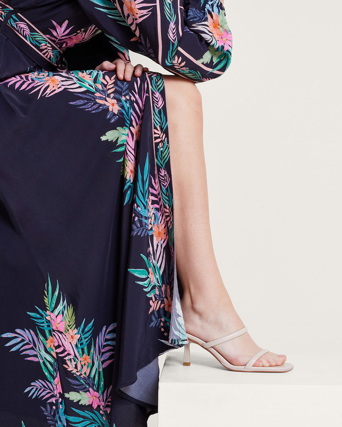 Monsoon Mirella Palm Shirt Dress Viscose