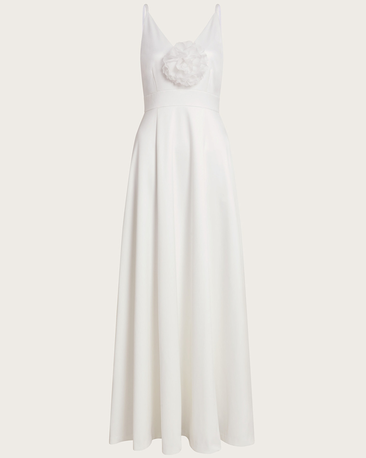 Monsoon Sarah Satin Bridal Dress Viscose
