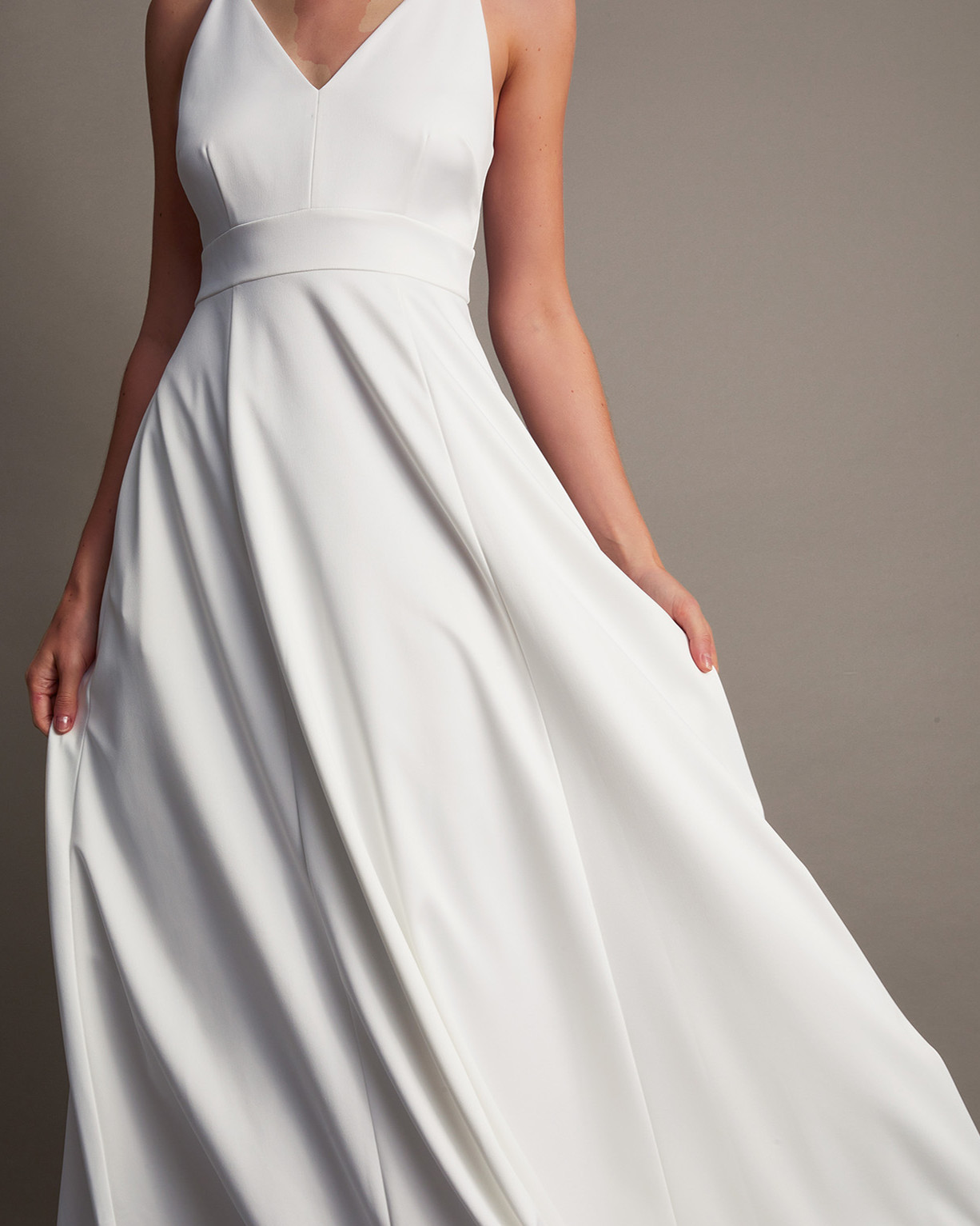 Monsoon Sarah Satin Bridal Dress Viscose