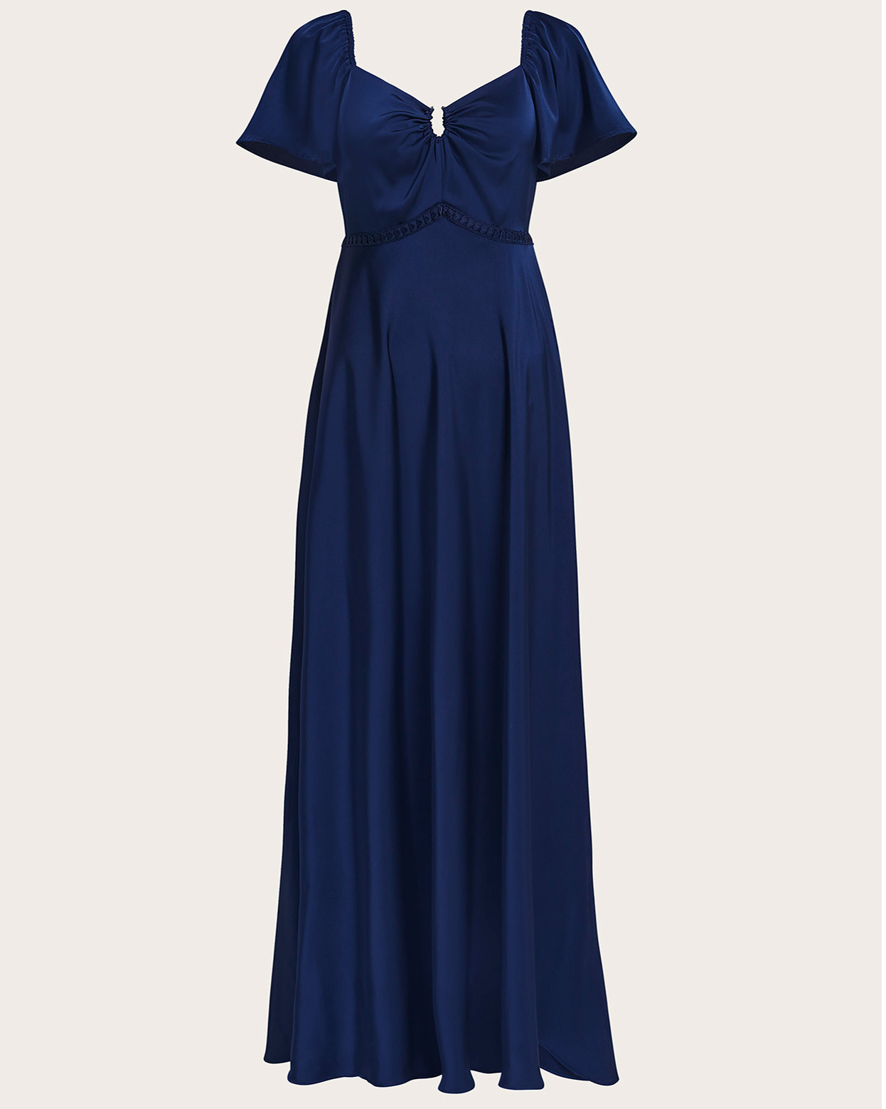 Monsoon Savannah Satin Maxi Dress Viscose