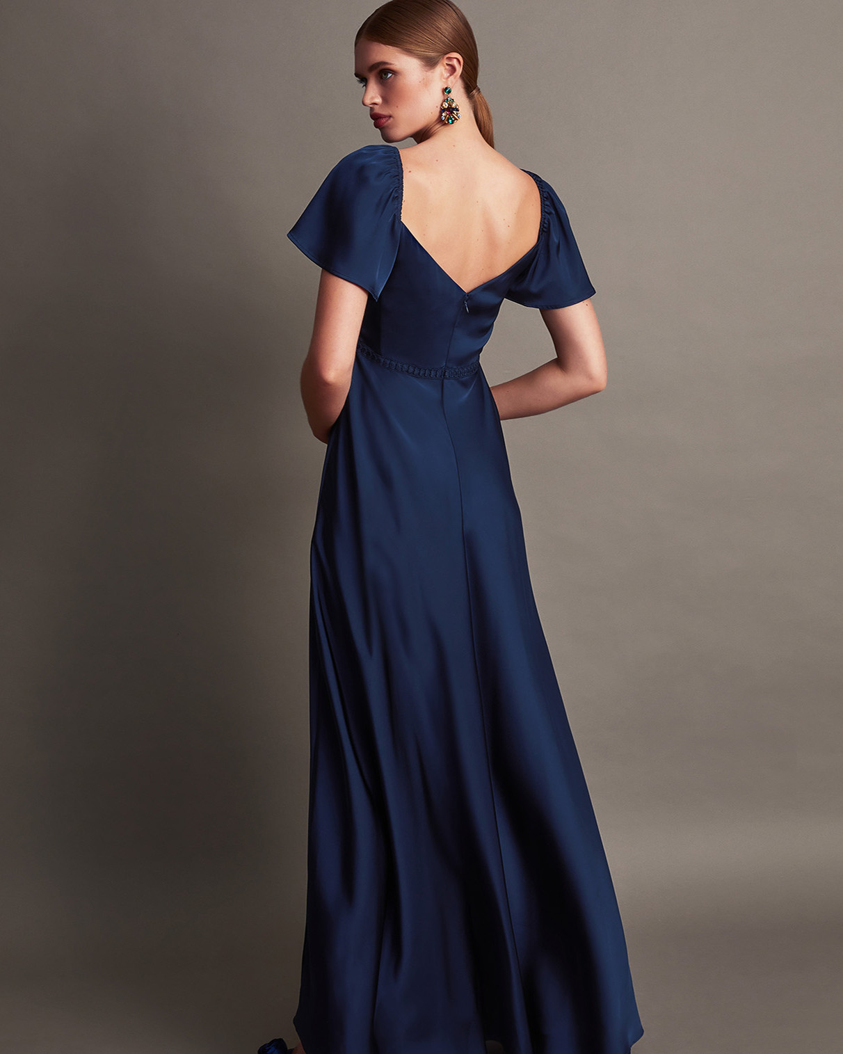 Monsoon Savannah Satin Maxi Dress Viscose