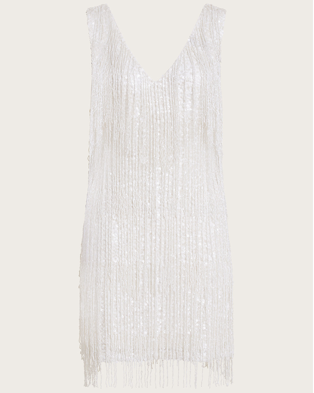 Monsoon Stevie Fringe Bridal Dress Viscose