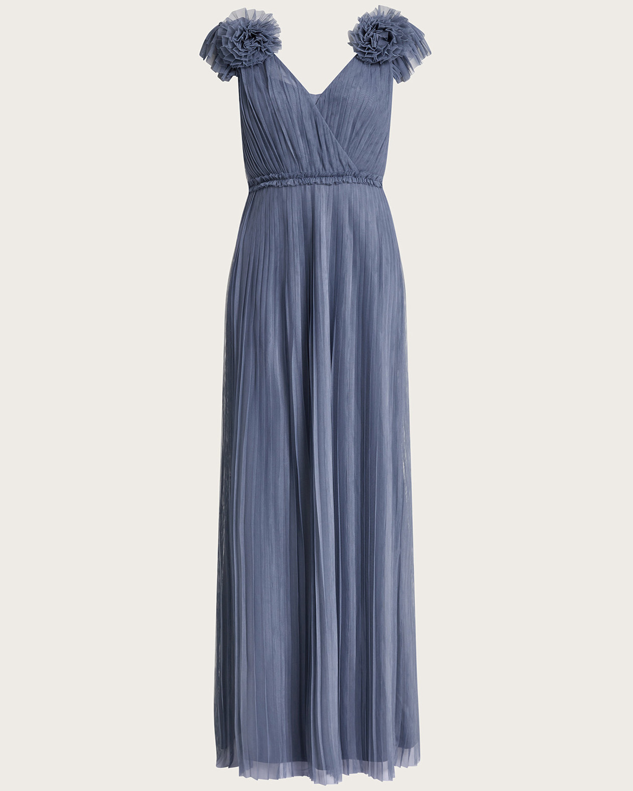 Monsoon Wendy Pleated Maxi Dress Viscose
