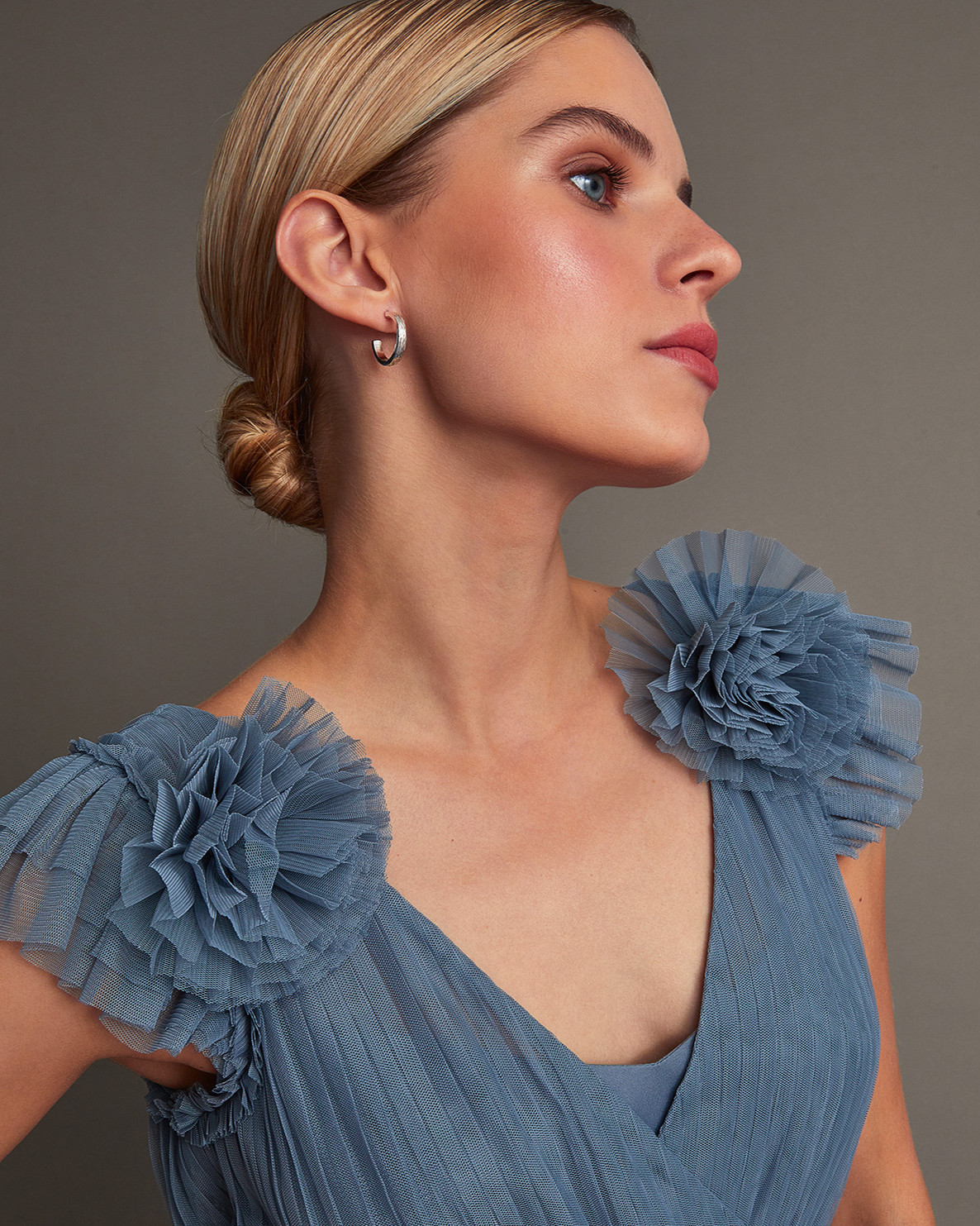 Monsoon Wendy Pleated Maxi Dress Viscose