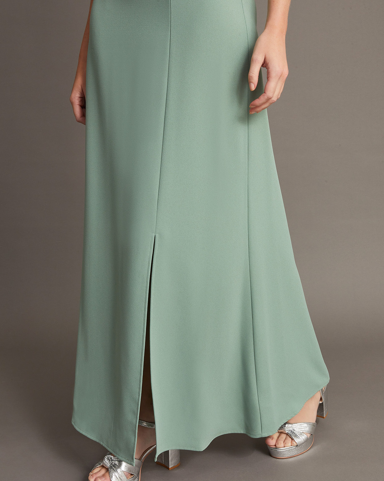 Monsoon Beatrice Crepe Bardot Maxi Dress Viscose